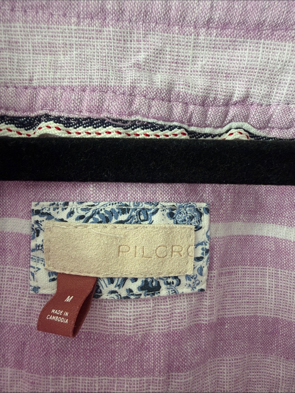 Pilcro Lavender & White Striped V-Neck Top - size M - Anthropologie brand - Picture 2 of 6